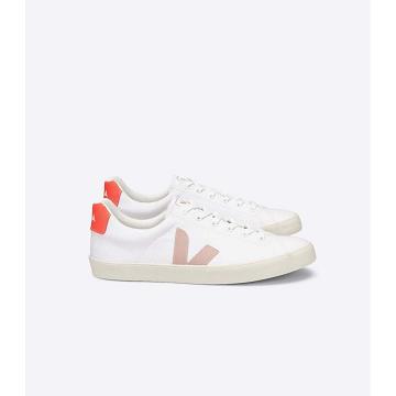 Women's Veja ESPLAR SE CANVAS Shoes White/Orange | ZA 512XYU